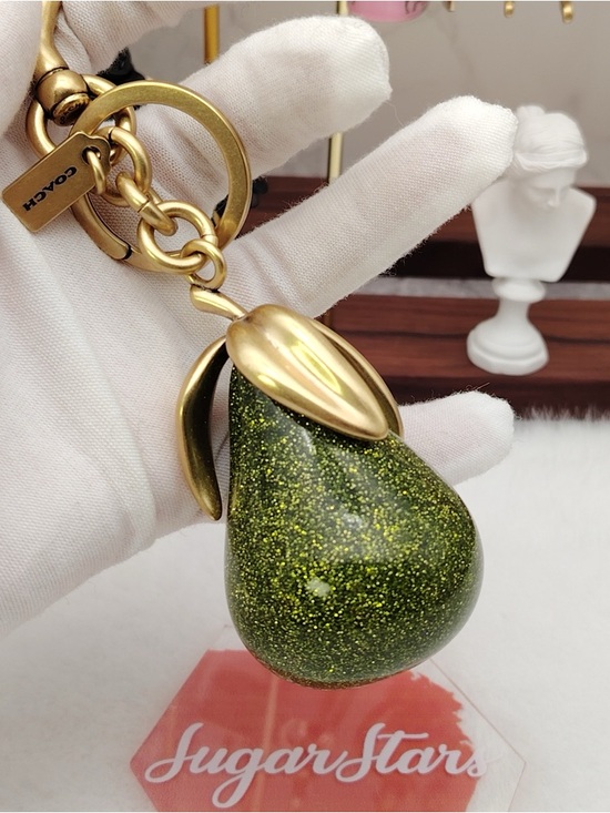Coach Accessories - Coach Pear Bag Charm CAX73 Brass/Green